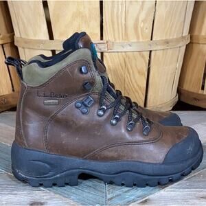 L.L. Bean Cresta Brown Leather Goretex Waterproof Trail Hiking Boot Women Size 5